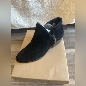 Lucky Brand Womens Fhuna Booties Black Suede 7.5 NIB